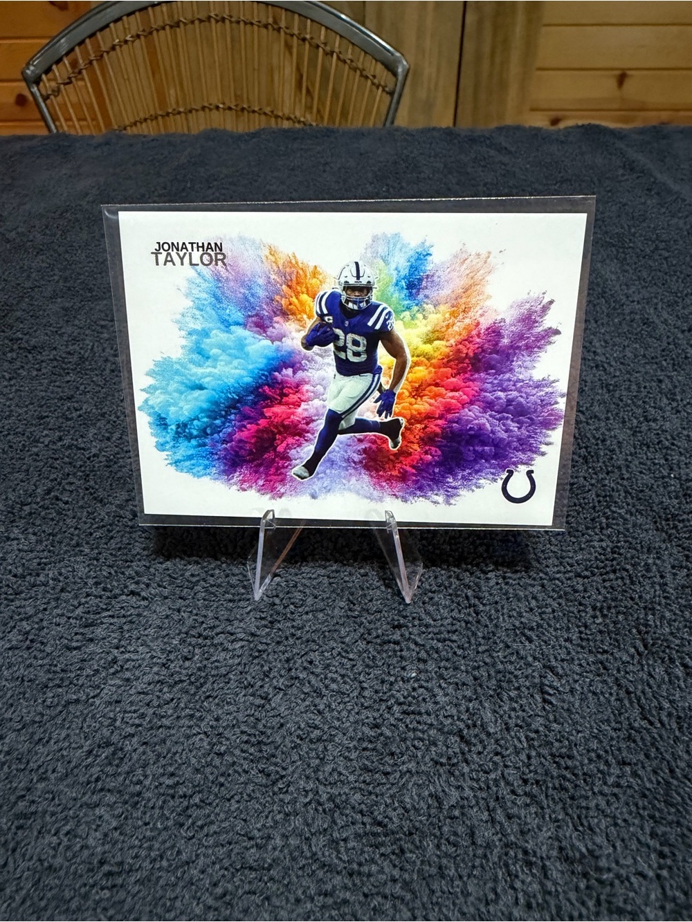 Jonathan Taylor Indianapolis Colts Color Blast Player Print - Multicolor